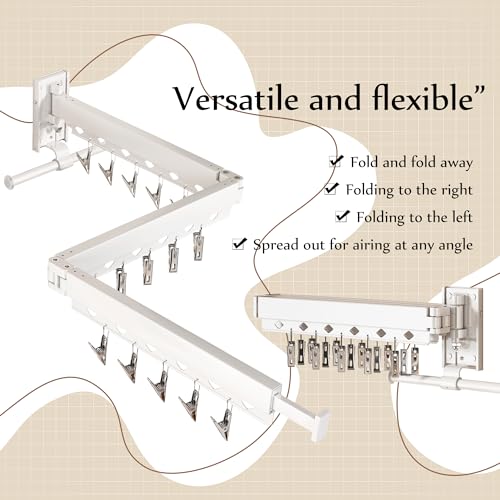 Wall Mounted Collapsible Clothes Drying Rack