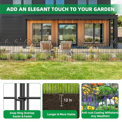 25 Panels No Dig Decorative Garden Fence
