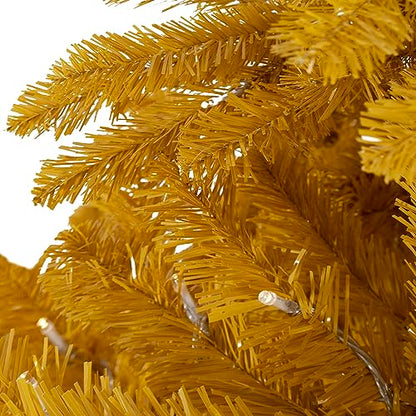 7.5ft Gold Christmas Tree with Lights
