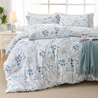 Blue Flower Full Comforter Set