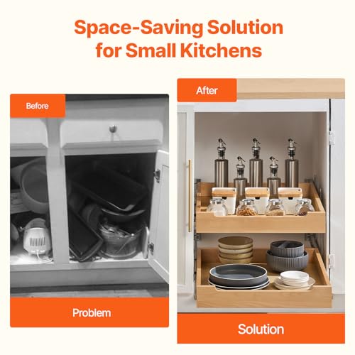 2 Tier Pull Out Cabinet Organizer