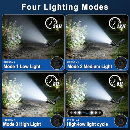 Solar Lights Outdoor Waterproof Flag Spotlights 6 Pack (6 Count)