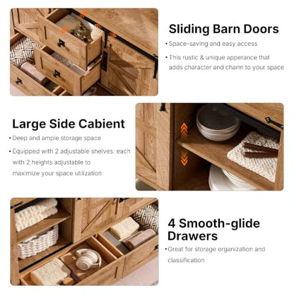 48 inch Farmhouse 4 Drawer