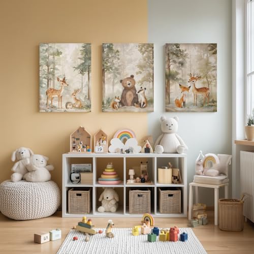 Framed Woodland Animals Wall Art Set of 3 (3 Count)