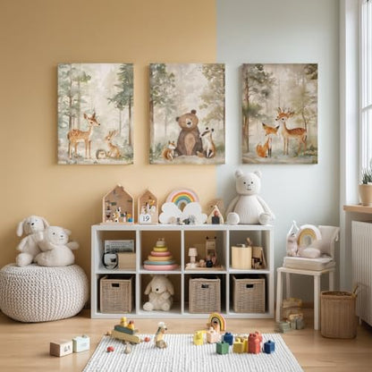 Framed Woodland Animals Wall Art Set of 3 (3 Count)