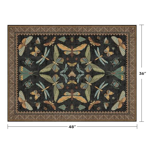 Black Front Door Mat Indoor Entrance Non Slip Washable (12 Sq Ft)