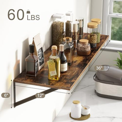 36"W x 12"D Floating Shelves (2 Count)
