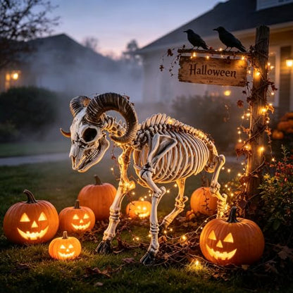 Halloween Skeleton Goat Decorations