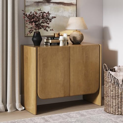 Jacala Mid Century Modern Entryway Storage Cabinet with Doors
