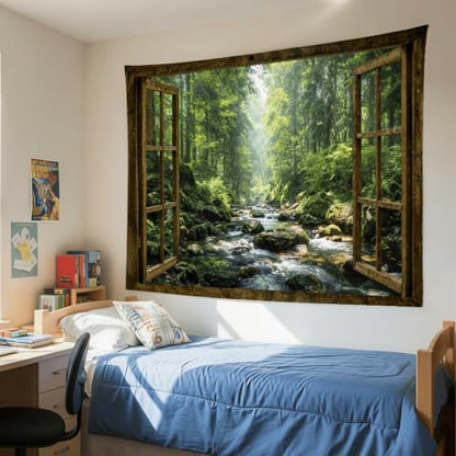 Window Forest Tapestry 80x60 Inch