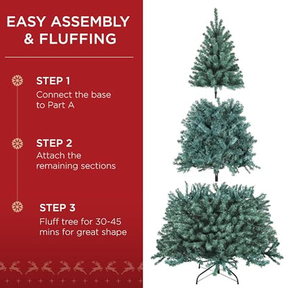6ft Pre Lit Blue Spruce Christmas Tree
