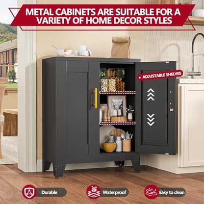 Black Metal Storage Cabinet