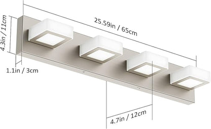 Ralbay 4-Light Brushed Nickel Vanity Light