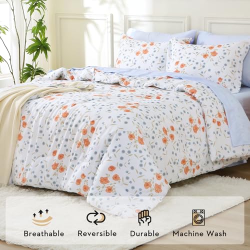 Orange Blossom Bed in a Bag King 7 Pieces