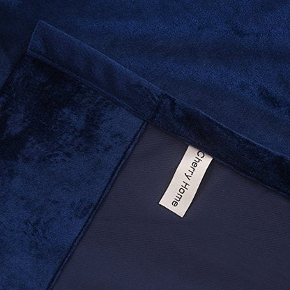 Luxury Velvet Blackout Curtains Panels with Grommet Draperies Eyelet (2 Count)