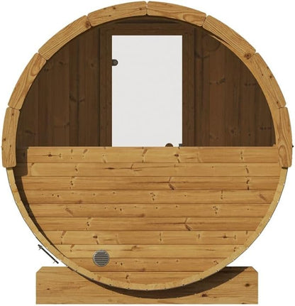 Sauna Barrel, Ergo-Series Backyard Sauna Barrel (Sauna Heater & Sauna Stones Included) (Model E6W)