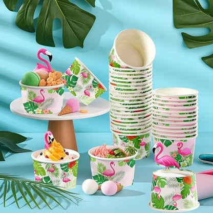 120Pcs 12oz Hawaiian Ice Cream Cups for Hot or Cold Food