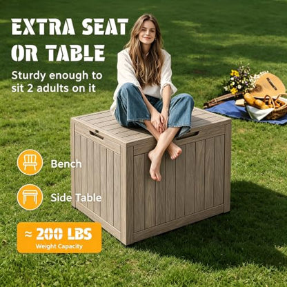 33 Gal Outdoor Storage Box Waterproof Lockable