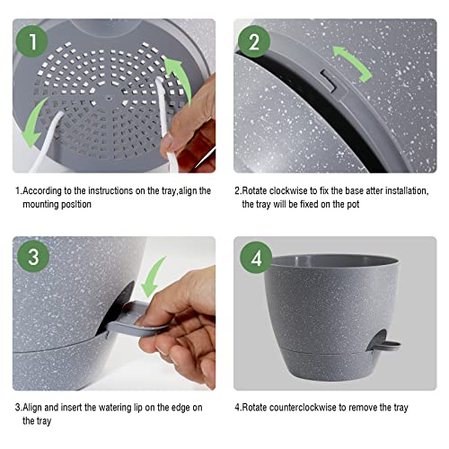 10 Inch Self Watering Hanging Pots (2 Count)