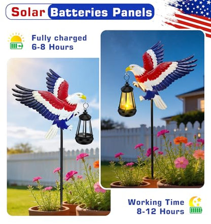 Solar Garden Lights Eagle Decor