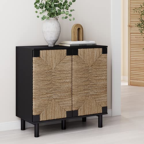 Beacon Accent Natural Sideboard Storage Cabinet in Wire