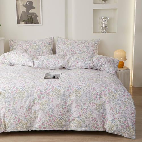 Botanical Floral Comforter Set Queen Aesthetic Cottagecore Bedding Set