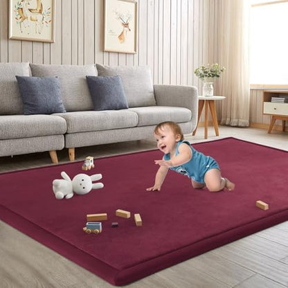 Baby Play Mat for Floor Nursery Muscle Mat Area Playroom Rug 39"x59" Elastic Foam 1.3" Thick Crawling Mat for Babies