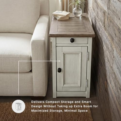 Bolanburg Farmhouse End Table with USB & Outlets