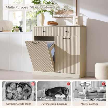 Double Tilt Out Trash Cabinet