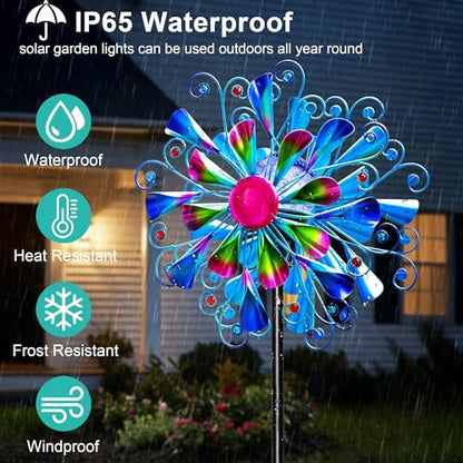 Solar Wind Spinner Outdoor Metal