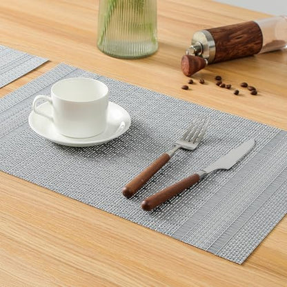 Lunar Grey Placemats Set of 12 (12 Count)