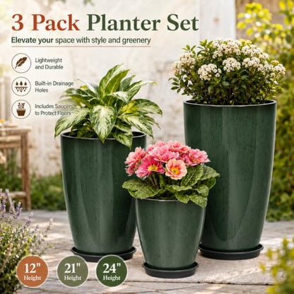 Set of 3 Tall Planter (3 Count)