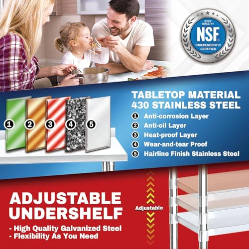 NSF Stainless Steel Table