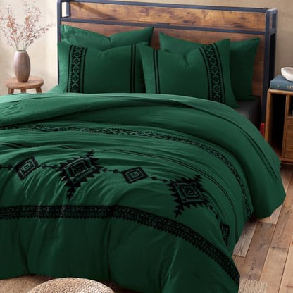 Embroidery King Size Comforter Set 7 Pieces Western Bed in a Bag