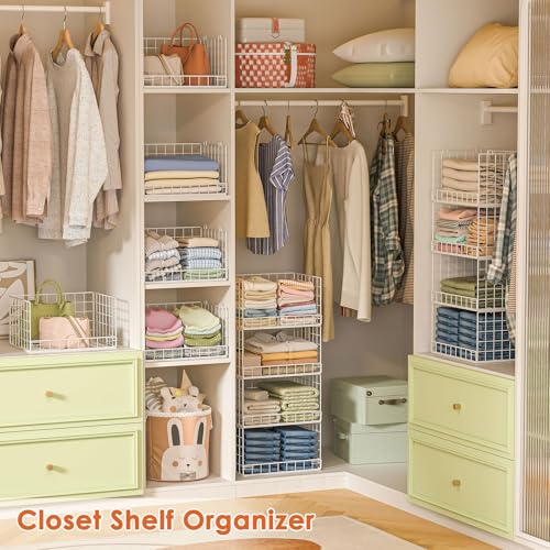 8 Tier Stackable Closet Organizers and Storage Shelves