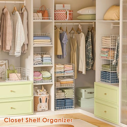 8 Tier Stackable Closet Organizers and Storage Shelves