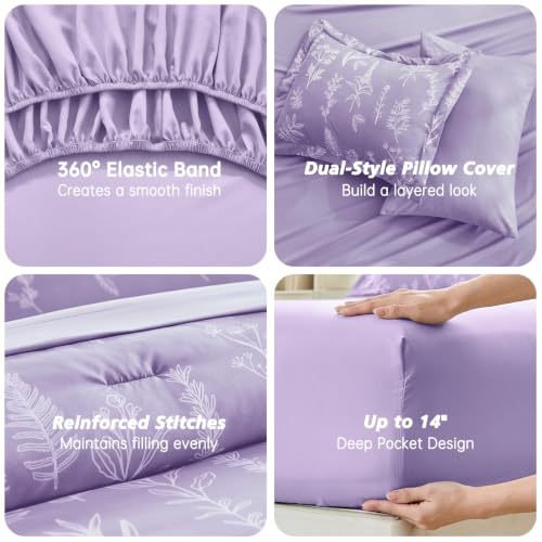 Lavender Cal King Comforter Set