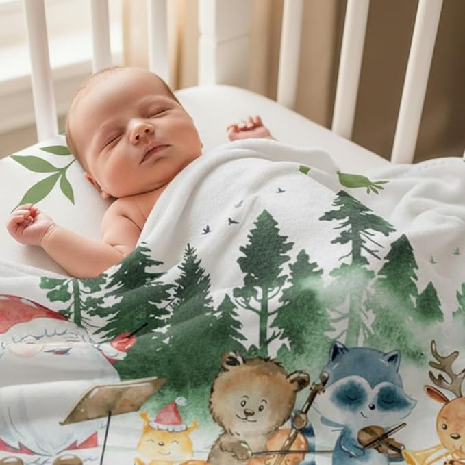 Personalized Baby Blankets with Name, Customized Name Blanket for Boys Girls, Custom Toddler Blanket Gifts for Birthday, Christmas, Newborn Soft Flannel Blankets Kids Birthday Gifts