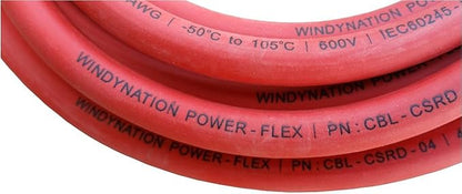 WindyNation 6 Gauge AWG (20 Feet Black + 20 Feet Red) Power Inverter Battery Cable Wire Kit for DC to AC Inverters RV, Car, Solar, Marine, Off-Grid