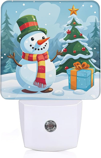 Christmas Night Light, Snowman Night Lights Plug Into Wall