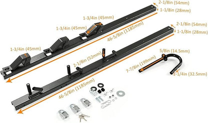 ECOTRIC 10pc 3 Place Weed Eater Rack Carrier Mount On Landscape Truck Trailer Enclosed Trimmer Rack Holder w/Lock Pair