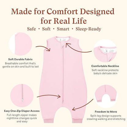 1.0 TOG Toddler Sleep Sack with Legs, Baby Wearable Blanket for 6-18-36 Months 3T-4T, Early Walker Baby