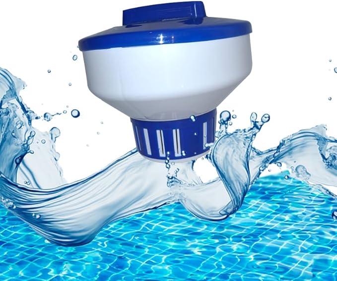 FibroPool Above Ground Swimming Pool Maintenance Kit - Telescoping Pole, Leaf Rake, Vacuum, Brush, Floating Chlorinator, Leaf Net and Test Strips