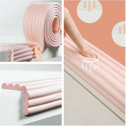 M2cbridge Multifunctional Edge and Corner Guard Coverage Baby Safety Bumper DIY (Rice White 13.1ft)