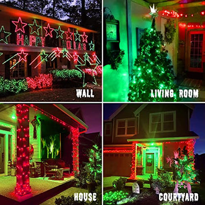 200 LED Red & Green String Lights Outdoor for Christmas Decor (66 Foot)