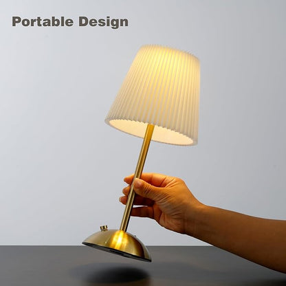 2-Pack Cordless Rechargeable Table Lamp 3-Color Dimmable Touch Control