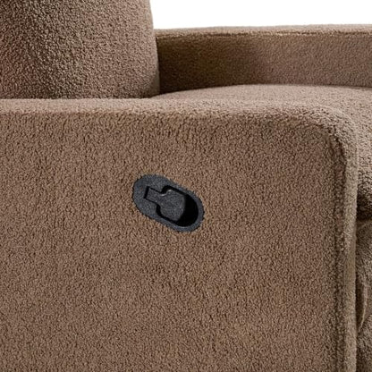 Uptown Upholstered Glider Recliner Rocking Chair 360° Swivel for Nursery and Living Room
