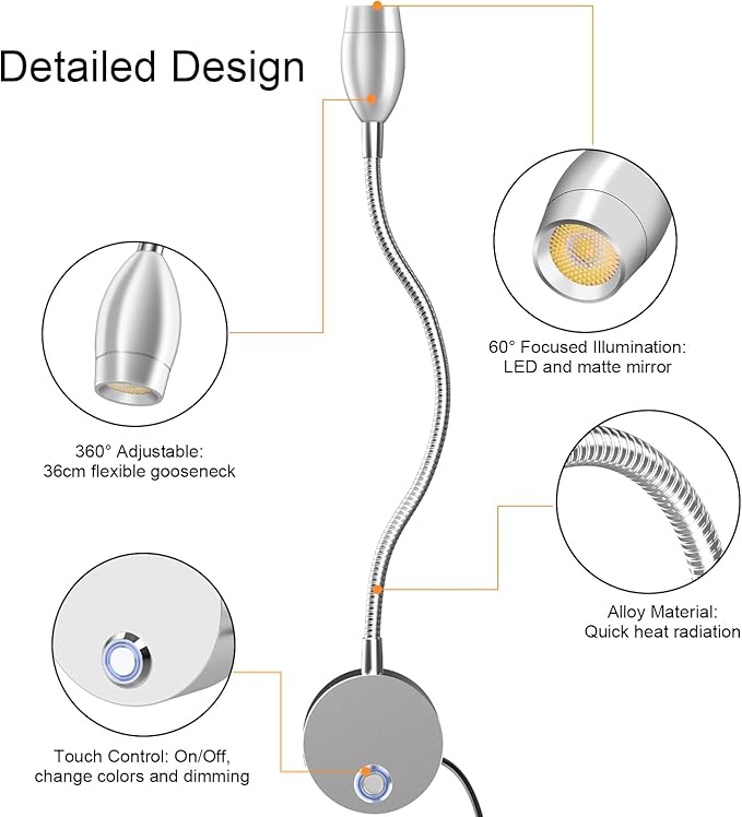 Wall Mounted LED Reading Light