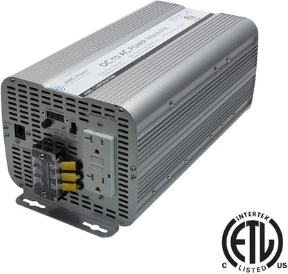 AIMS Power 3000 Watt / 6000 Watt Peak Modified Sine Power Inverter 12 Volt DC to 120 Volt AC ETL Listed with Remote