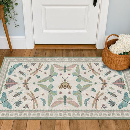 Mint Green Washable Bathroom Rug (8 Sq Ft)